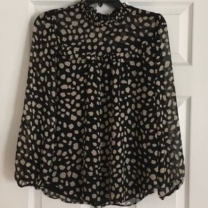 LOFT Animal Print Blouse